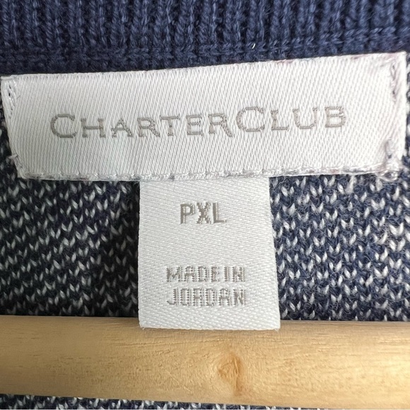 CHARTER CLUB SWEATER WOMEN'S Sz L PXL KNIT CREW NECK MULTICOLOR DOG HEART Beaded - Picture 6 of 12